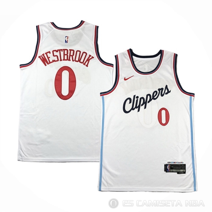 Camiseta Russell Westbrook #0 Los Angeles Clippers Association 2024-25 Blanco